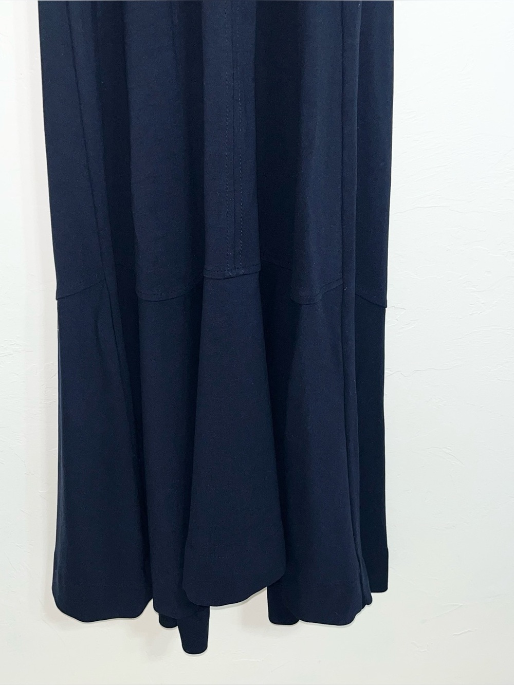 ME+EM Navy Tailored Split Neck Midi Dress 3/4 Sleeve Pocket Size 6 - Picture 4 of 14